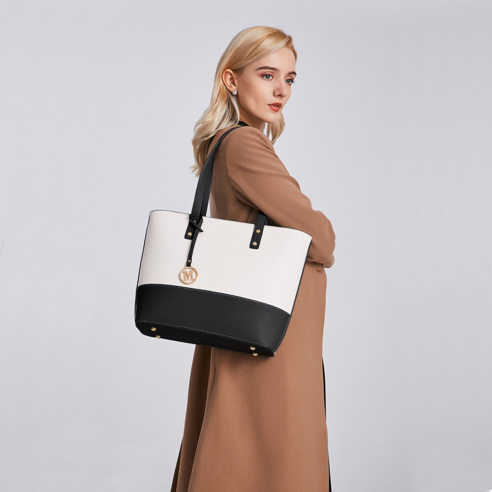 Geanta dama Madge, Negru/Bej 8