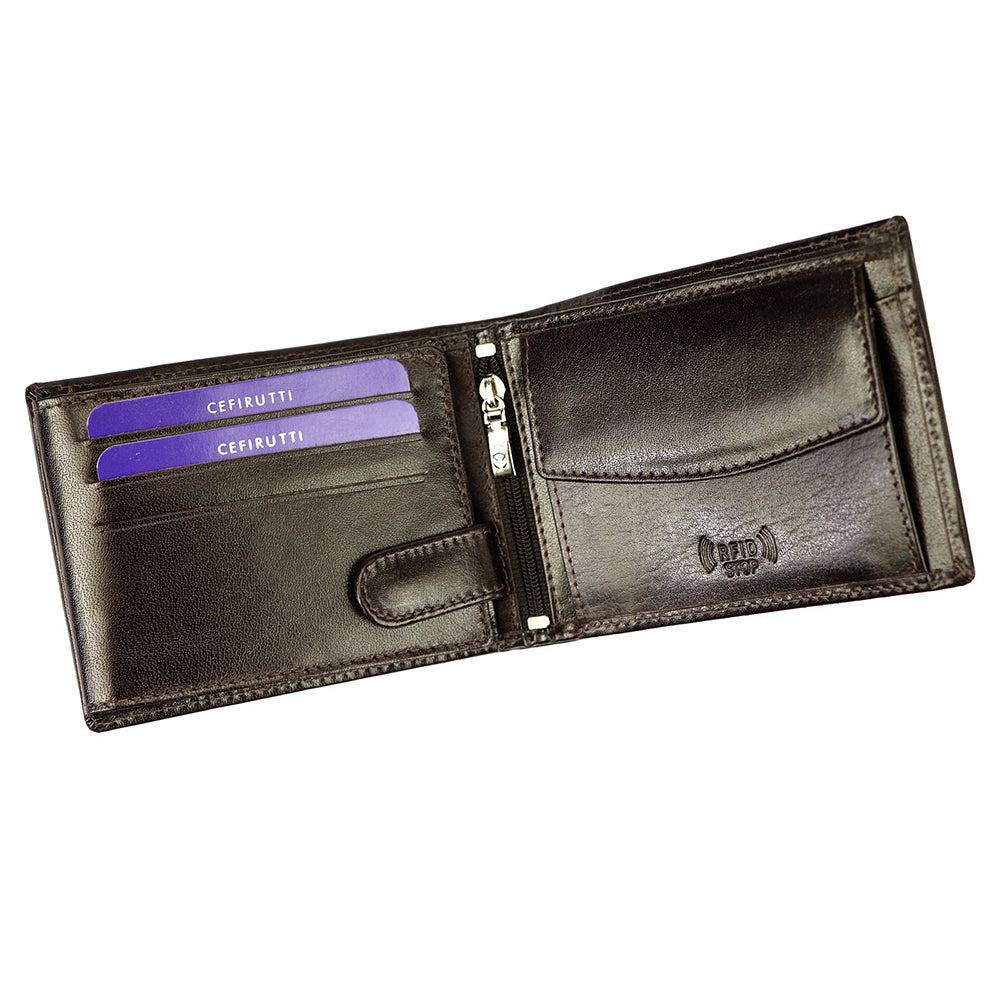 Portofel barbati din piele naturala GPB527, Cafeniu - cu Protectie RFID 3