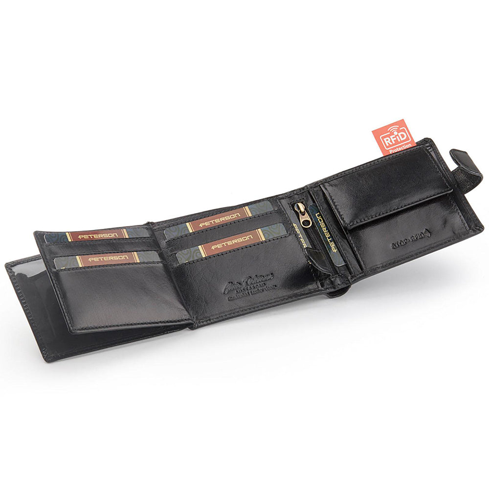 Portofel barbati din piele naturala GPB770, Negru - cu Protectie RFID 6
