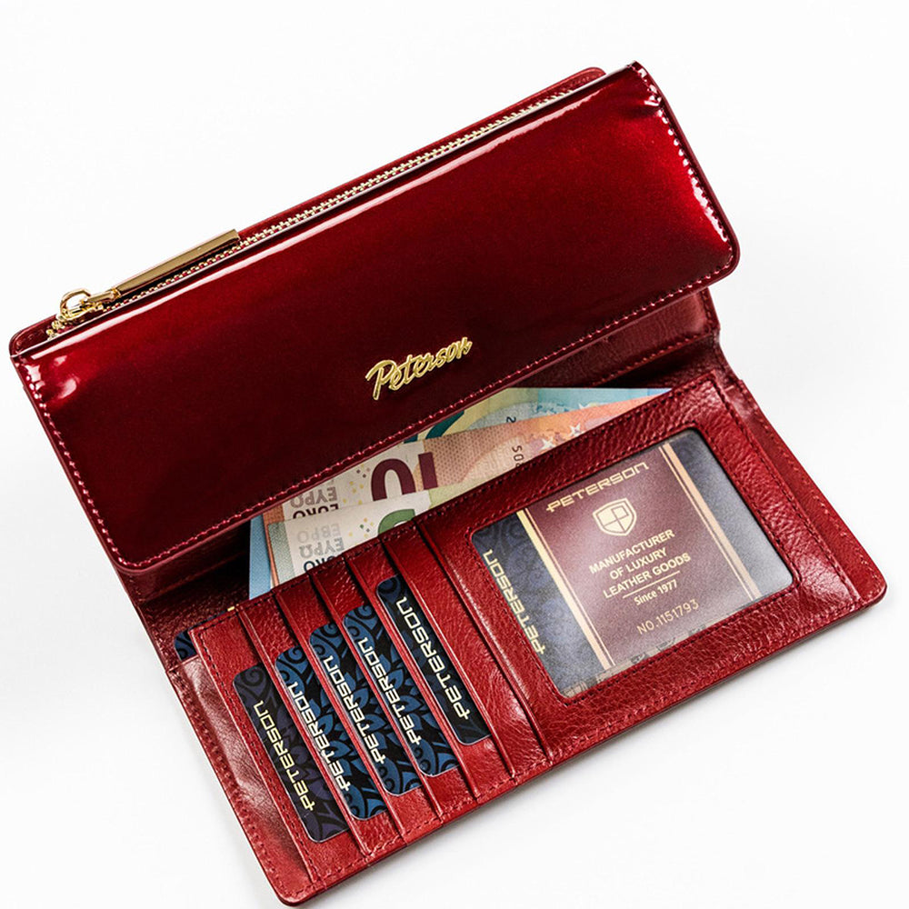 Portofel dama din piele naturala GPD455, Rosu - cu Protectie RFID 4