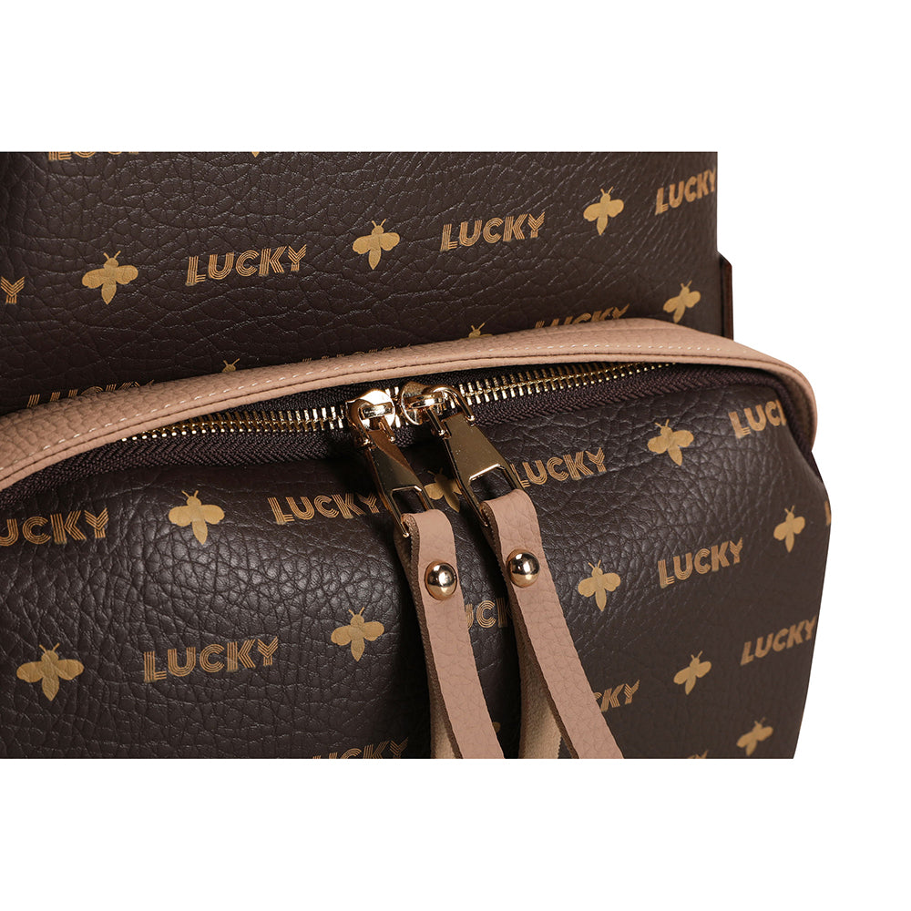 Lucky Bees | Rucsac dama ASR-RD018, Cafeniu 4