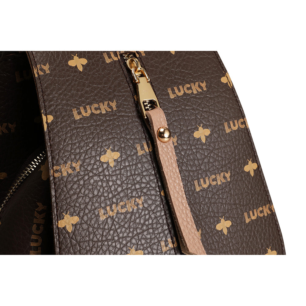 Lucky Bees | Rucsac dama ASR-RD023, Cafeniu 4