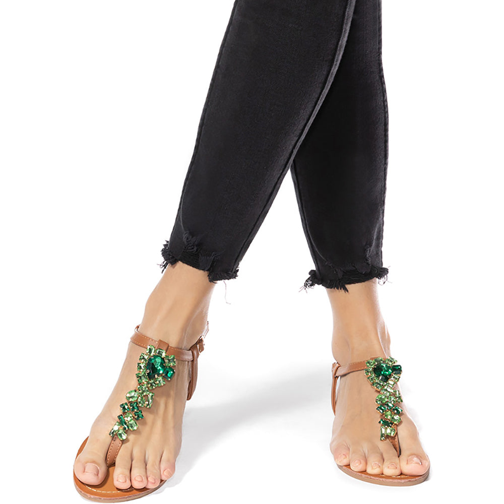 Sandale dama Anaid, Verde 1
