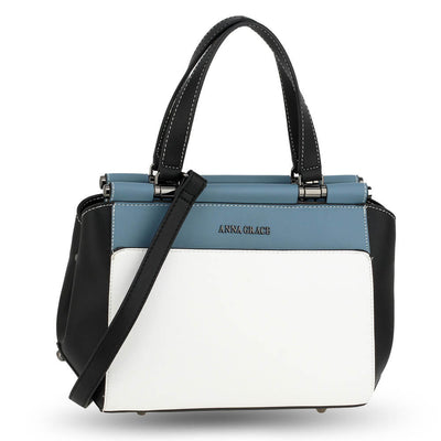 Geanta dama Antoinette, Alb/Bleu/Negru 1