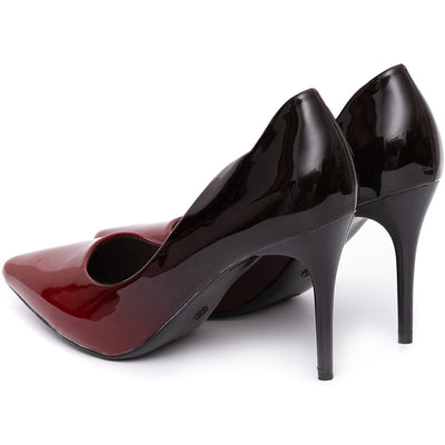 Pantofi dama Carys, Negru/Rosu 4