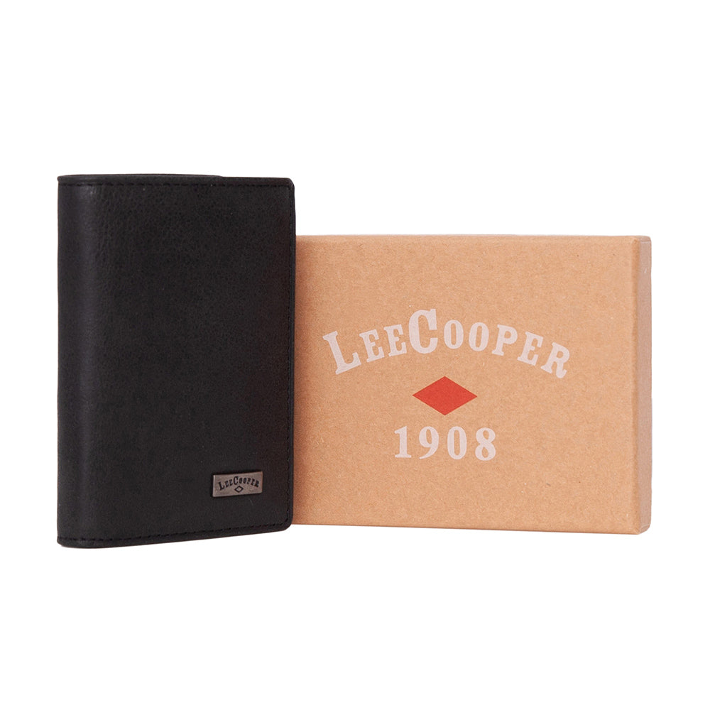 Lee Cooper | Port card barbati din piele naturala EF-POB006, Negru 2