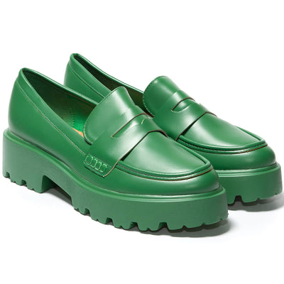 Pantofi dama Ebio, Verde inchis 2