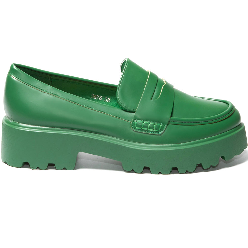 Pantofi dama Ebio, Verde inchis 3