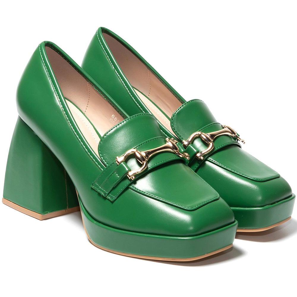Pantofi dama Echidna, Verde inchis 2