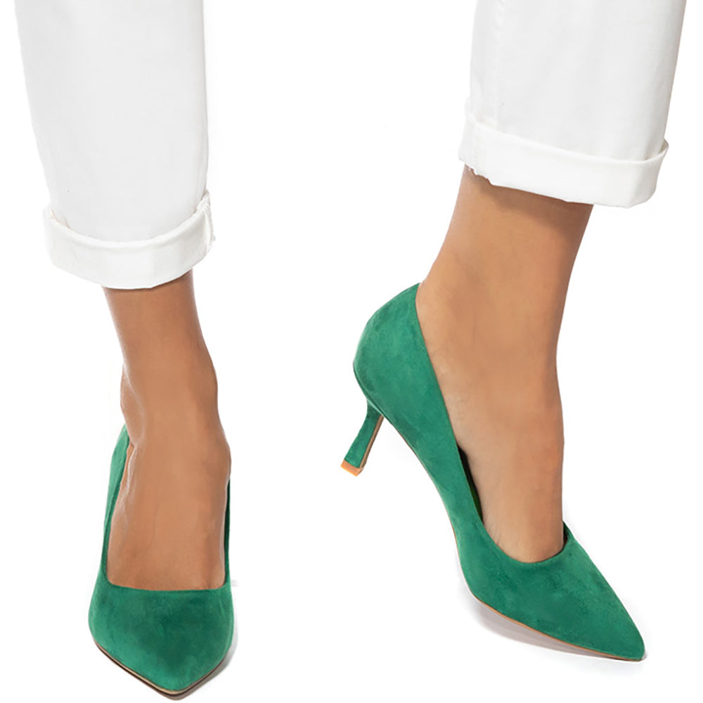 Pantofi dama Faenona, Verde 1
