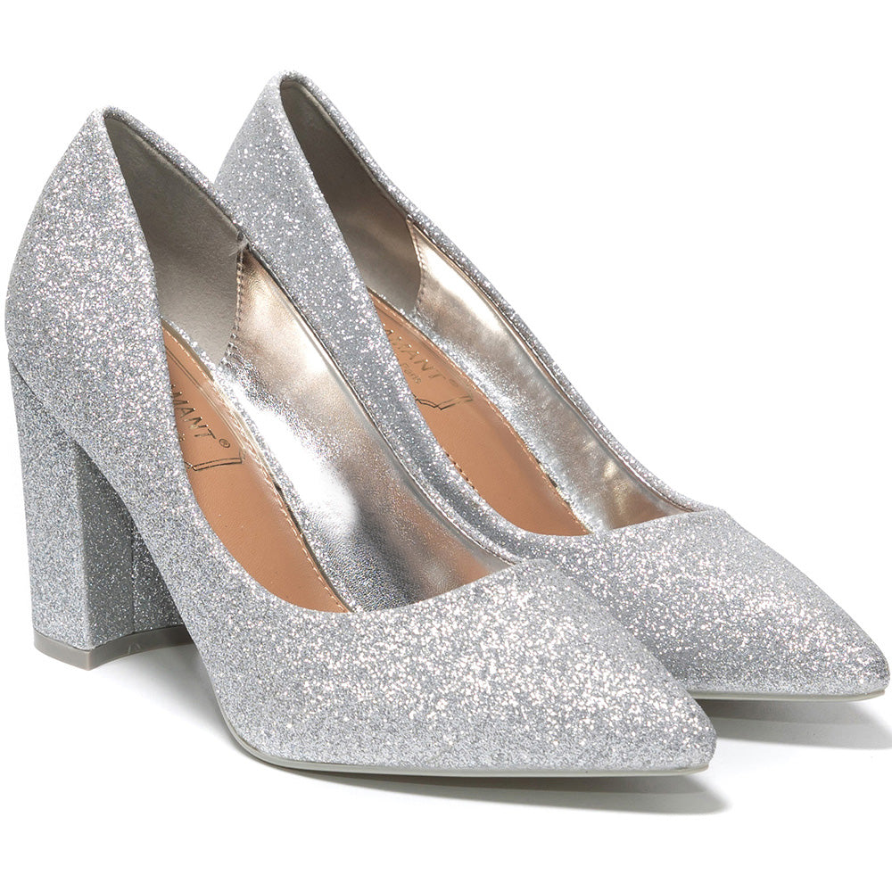 Pantofi dama Fausta, Argintiu 2