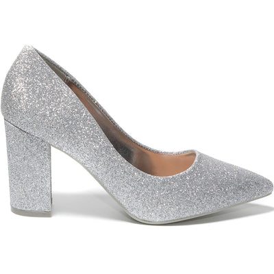 Pantofi dama Fausta, Argintiu 3