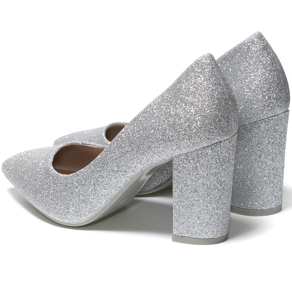 Pantofi dama Fausta, Argintiu 4