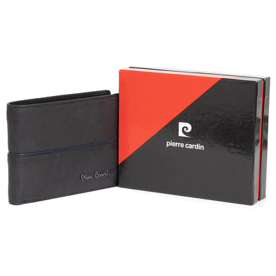 Pierre Cardin | Portofel barbati din piele naturala GPB057, Negru/Albastru 2