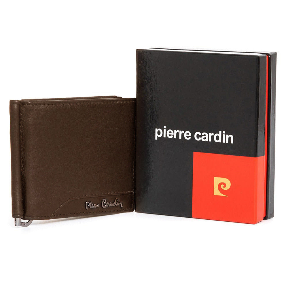 Pierre Cardin | Port card barbati din piele naturala GPB064, Cafeniu 2