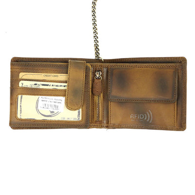 Portofel barbati din piele naturala GPB706, Maro - cu Protectie RFID 2