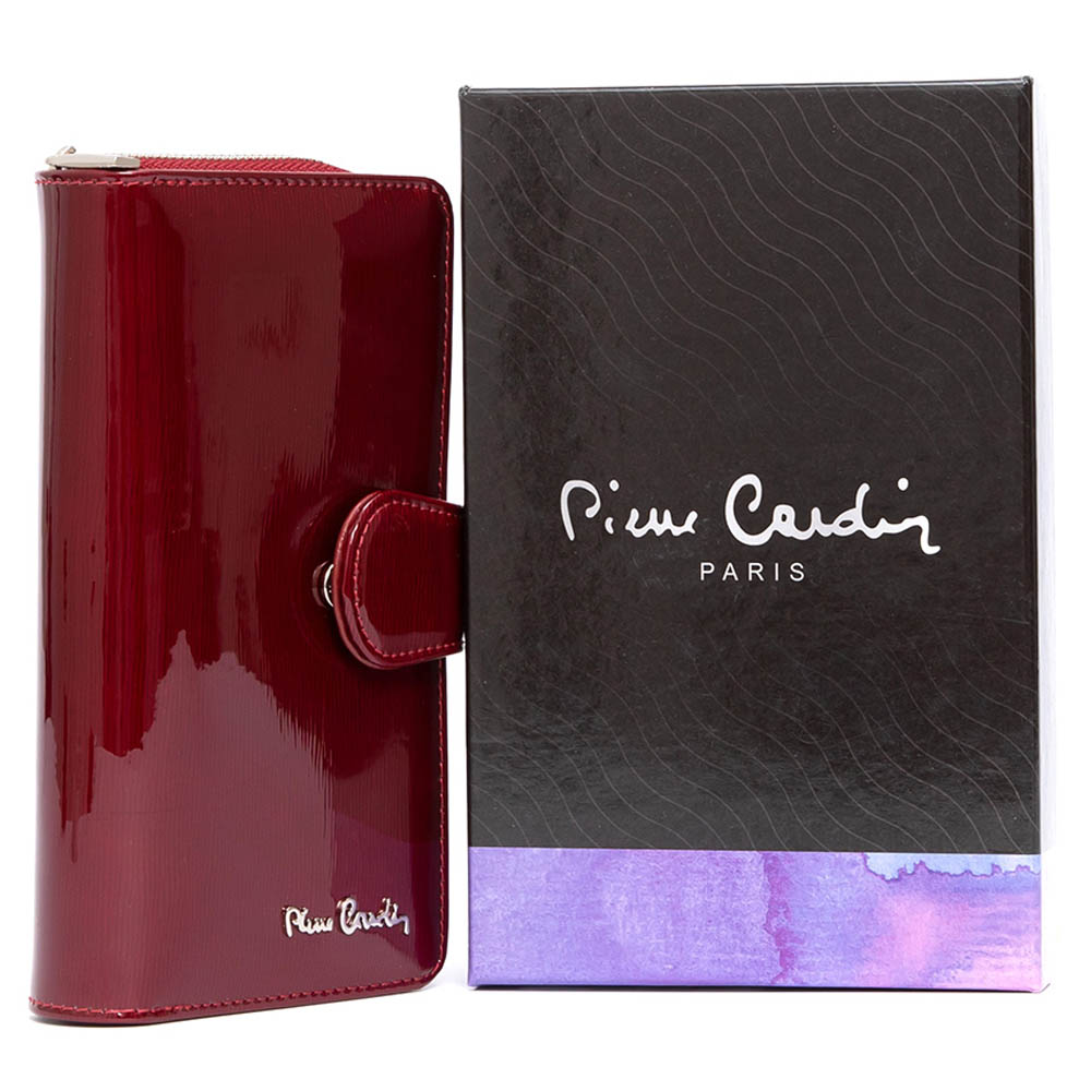 Pierre Cardin | Portofel dama din piele naturala GPD035, Visiniu 2