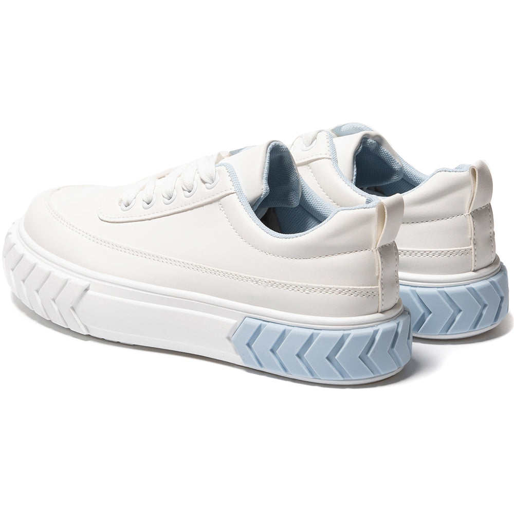 Pantofi sport dama Ikaria, Alb/Bleu 4