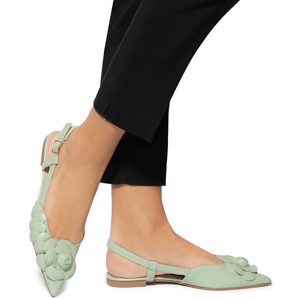 Pantofi dama Lalia, Verde 1