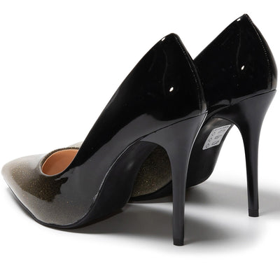 Pantofi dama Nasyra, Negru/Auriu 4