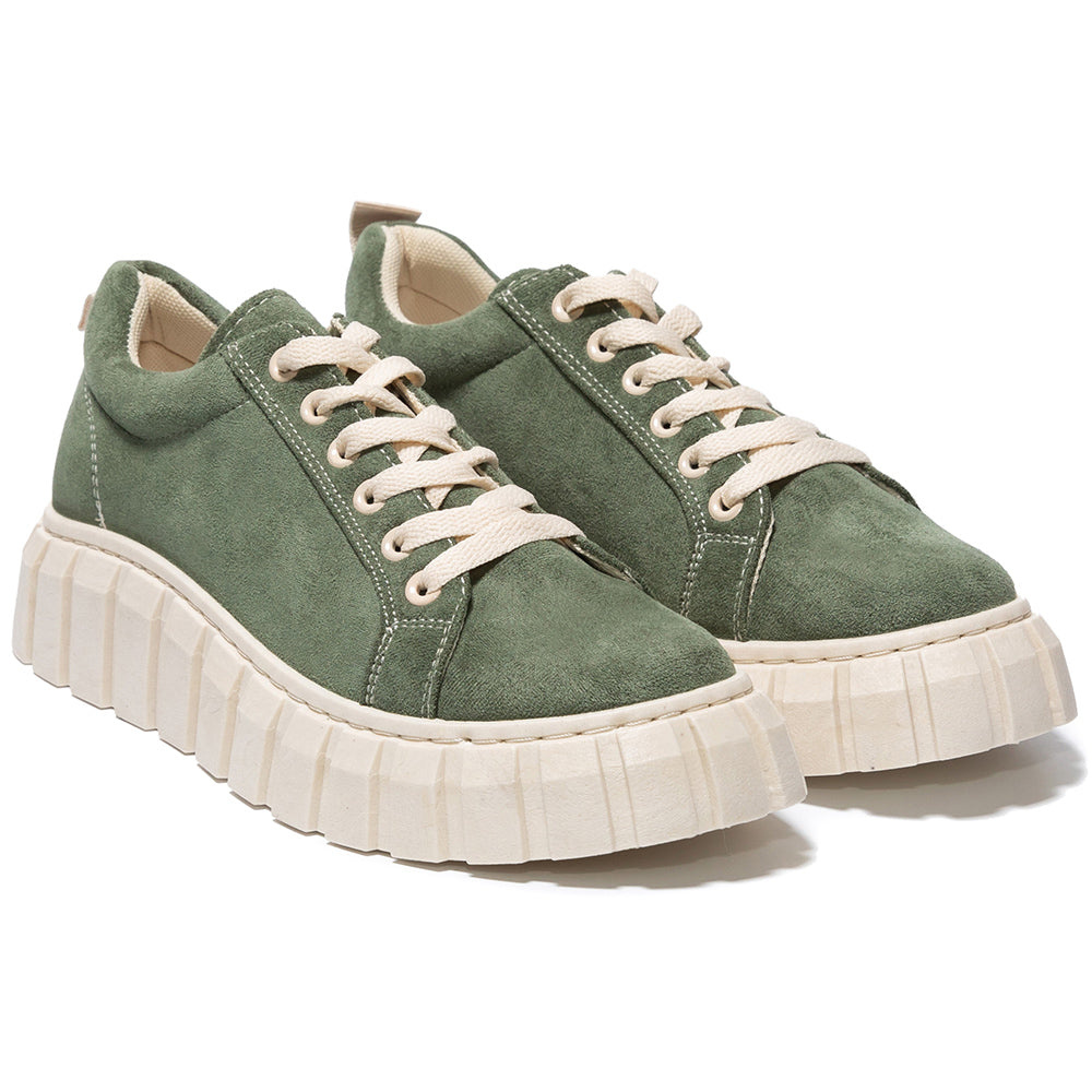 Pantofi sport dama Nesera, Verde 2
