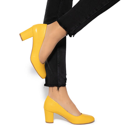 Pantofi dama Selvaggia, Galben 1