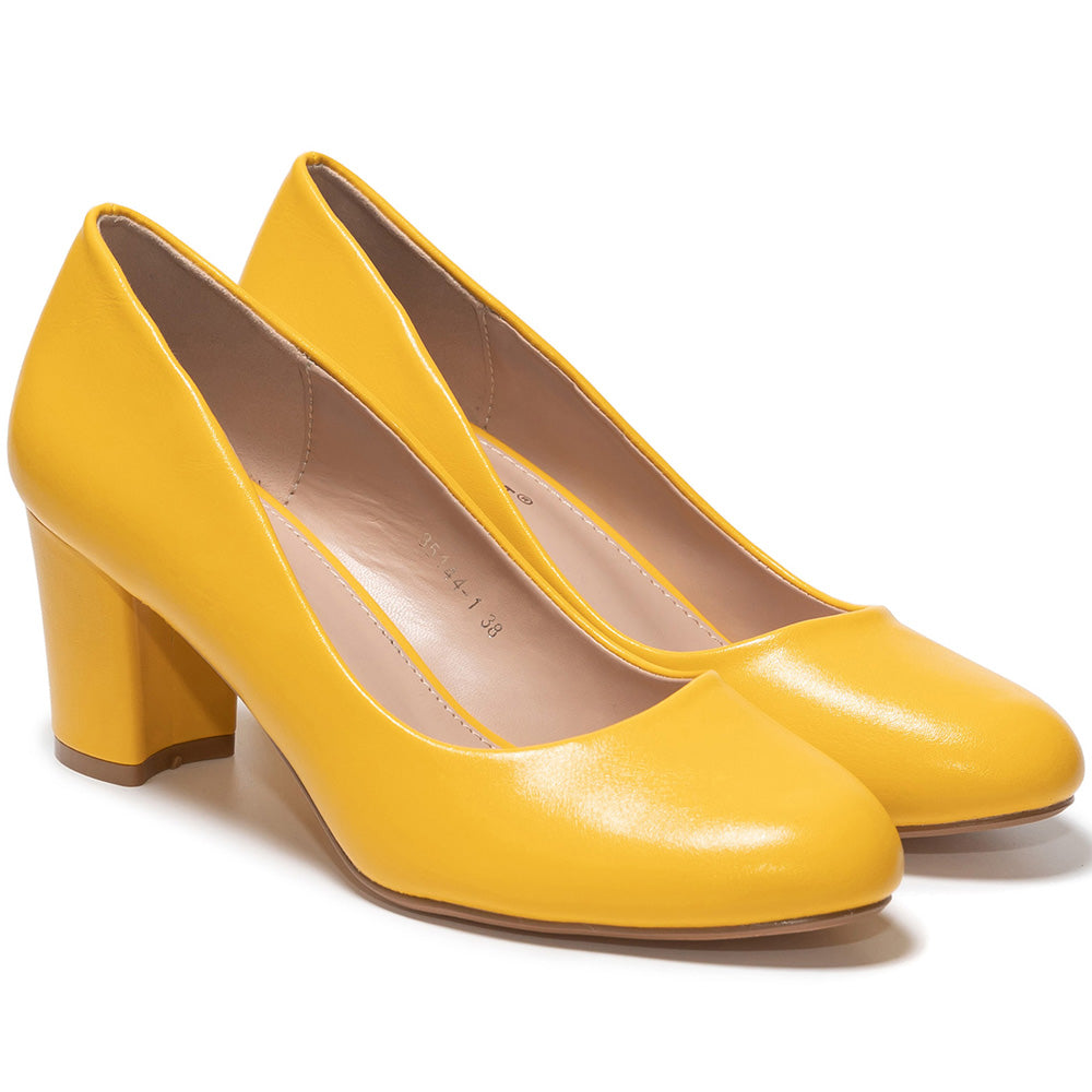 Pantofi dama Selvaggia, Galben 2