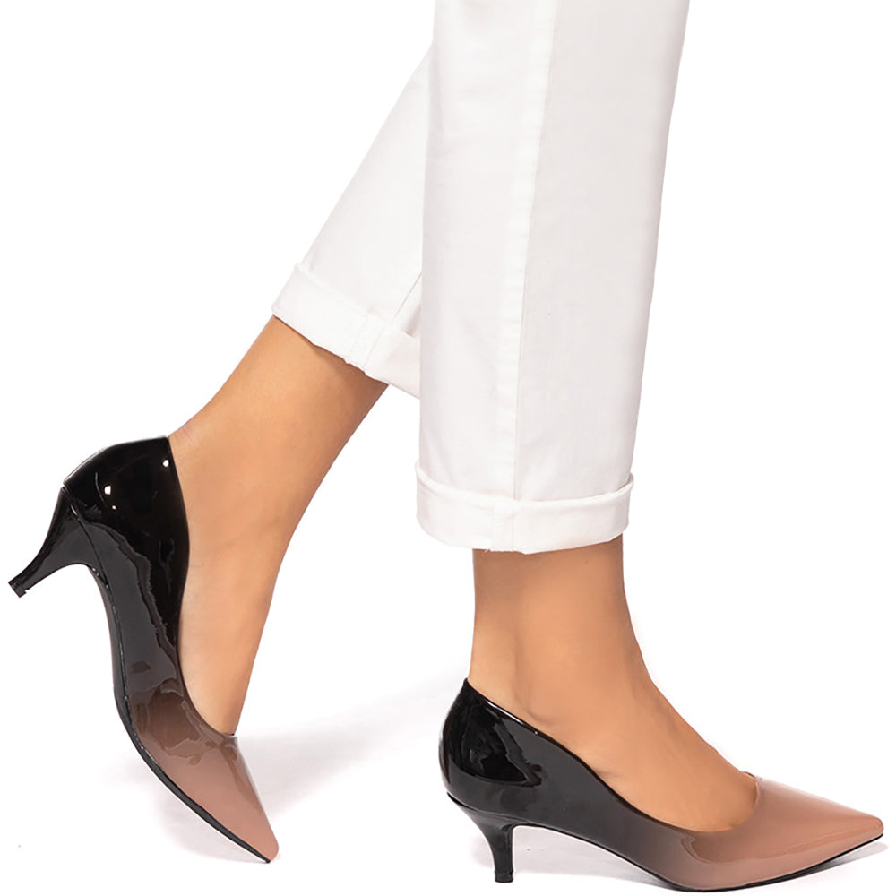 Pantofi dama Zaya, Negru/Bej 1