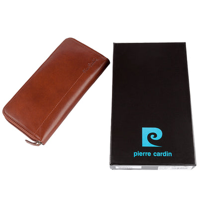 Pierre Cardin | Portofel dama din piele naturala GPD127, Maro 2