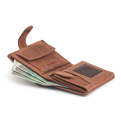 Portofel barbati din piele naturala GPB750, Maro - cu Protectie RFID 6
